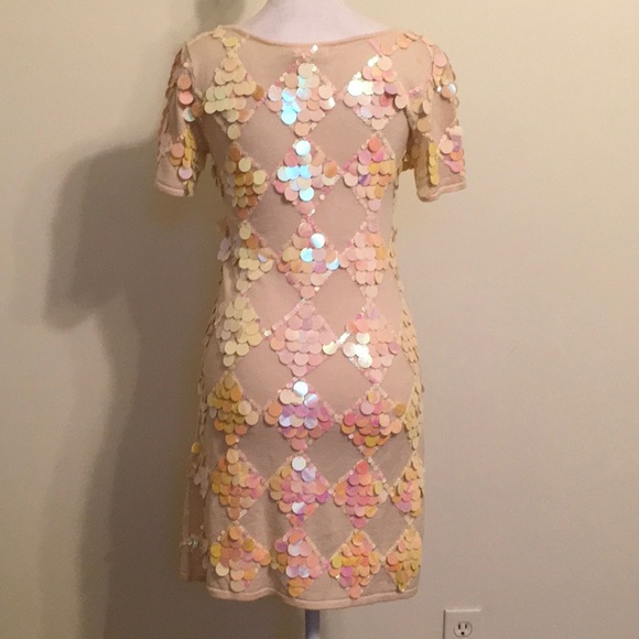 Nanette Lepore Paillette Sequin Merino Mini Dress - Picture 3 of 8
